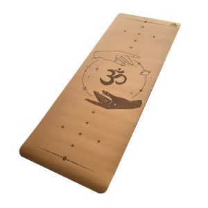 Yoga mat "OM" - cork + rubber